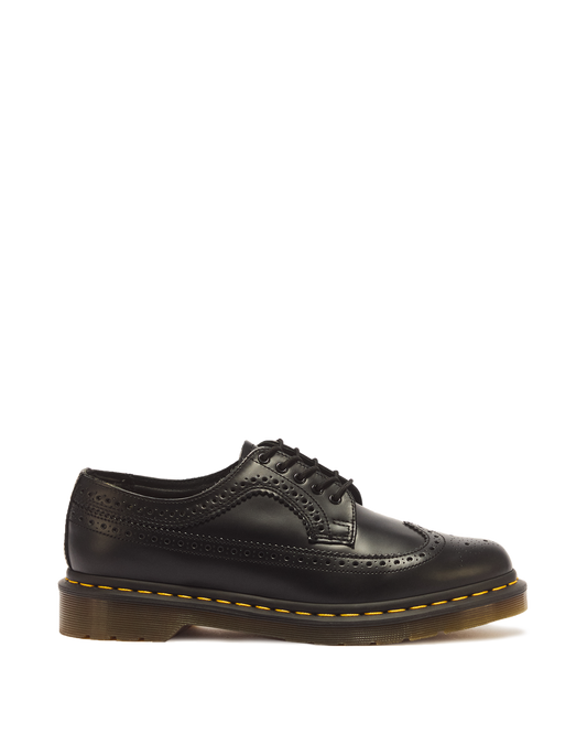 3989 Yellow Stitch Smooth Leather Brogue Shoes - view 1