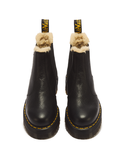 2976 Faux Fur Lined Platform Chelsea Boots - view 4