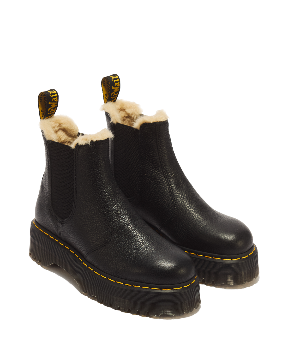 2976 Faux Fur Lined Platform Chelsea Boots - view 5