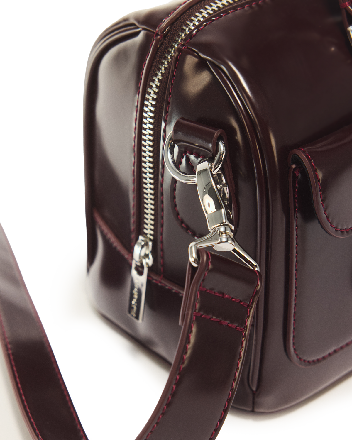 Top Handle Rub Off Leather Bag - view 3