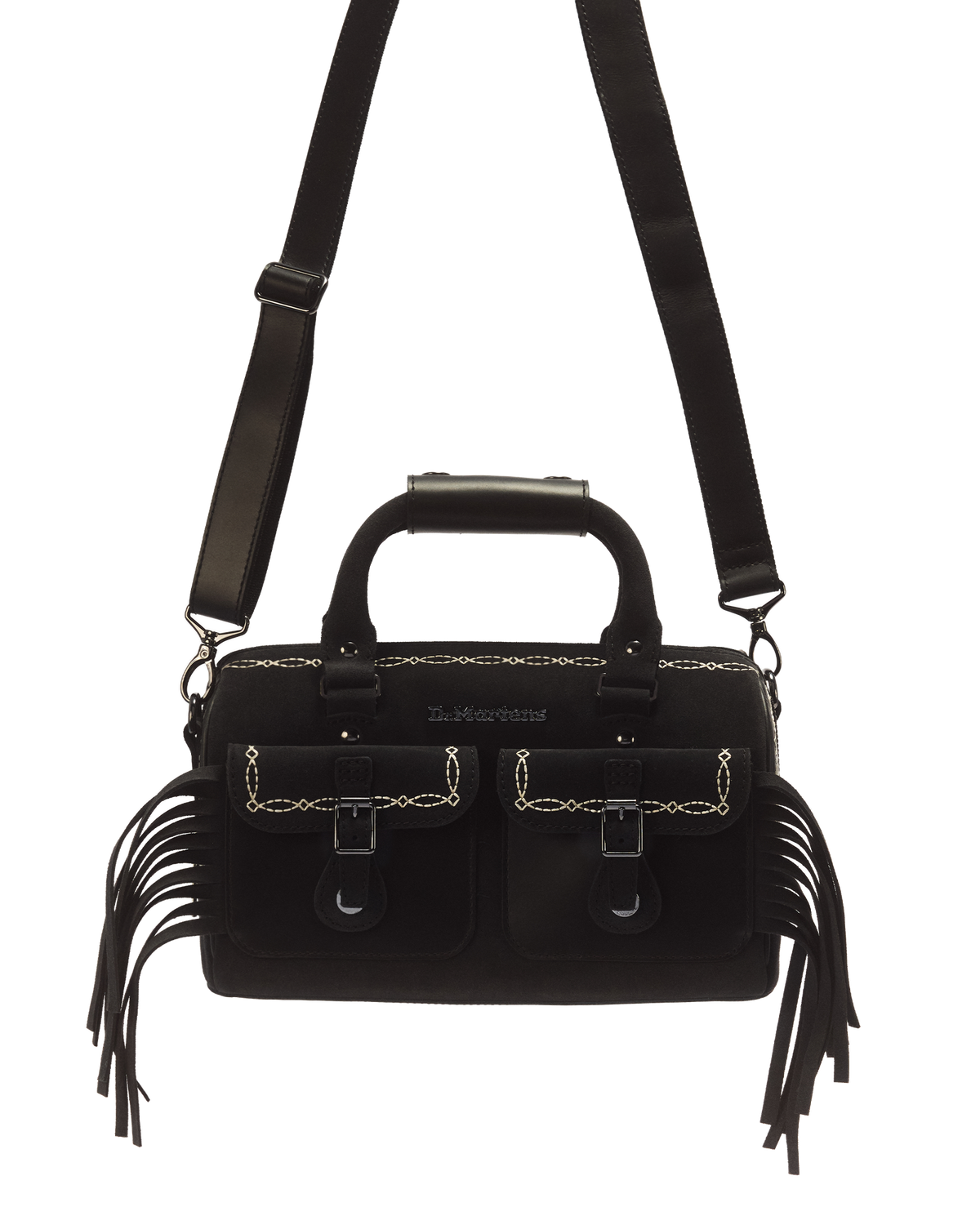 Top Handle Desert Rodeo Leather & Suede Bag - view 4